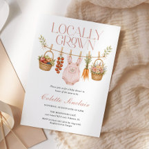 Lokaal Geteelde Meisjes Boerenmarkt Baby Shower