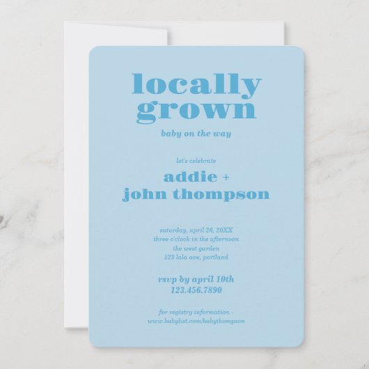 Lokaal geteelde moderne uitnodiging | Colorblock B (Voorkant)