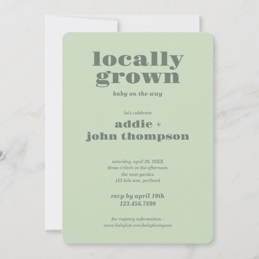 Lokaal geteelde moderne uitnodiging | Colorblock S (Voorkant)