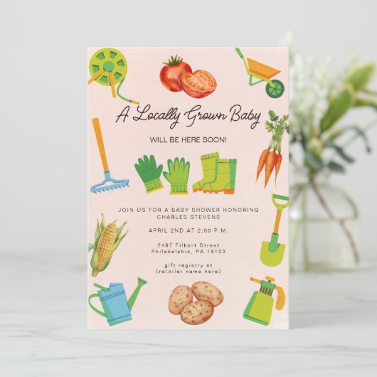 Lokaal geteelde moestuin neutraal kaart (Staand voorkant)