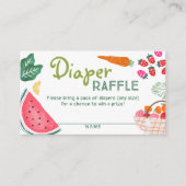 Lokaal geteelde organische Baby shower luier Raffl Informatiekaartje (Voorkant)