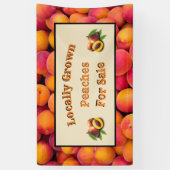 Lokaal Geteelde Perziken Te Koop Spandoek (Verticaal)