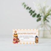 Lokaal geteelde pompoen Baby shower luier Raffle Informatiekaartje (Staand voorkant)