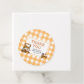 Lokaal geteelde pompoen Baby shower rond Bedankjes Labels (In situ)