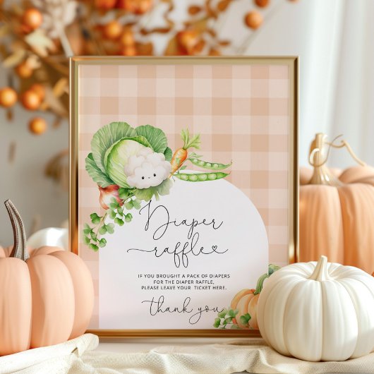 Lokaal geteelde pompoen boerderij Luier Raffle Pos Poster