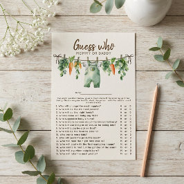 Lokaal Geteelde Raad Wie Baby Shower Spel