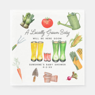 Lokaal geteelde rode laarzen plantaardig Baby show Servet