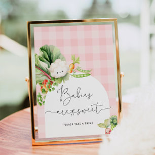 Lokaal geteelde roze baby Baby's zijn zoet Poster