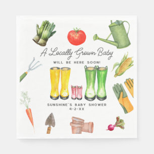 Lokaal geteelde roze laarzen plantaardig Baby show Servet