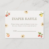 Lokaal geteelde rustieke Baby shower luier Raffle Informatiekaartje (Voorkant)