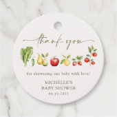Lokaal geteelde rustieke boeren markt Baby shower Bedankjes Labels (Voorkant)