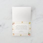 Lokaal geteelde rustieke boeren markt Baby shower Bedankkaart (Binnen)