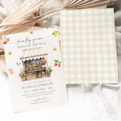 Lokaal geteelde rustieke boeren markt Baby shower Kaart