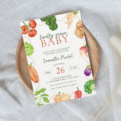 Lokaal geteelde rustieke boeren markt Baby shower Kaart