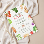 Lokaal geteelde rustieke boeren markt Baby shower Kaart