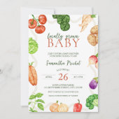 Lokaal geteelde rustieke boeren markt Baby shower Kaart (Voorkant)