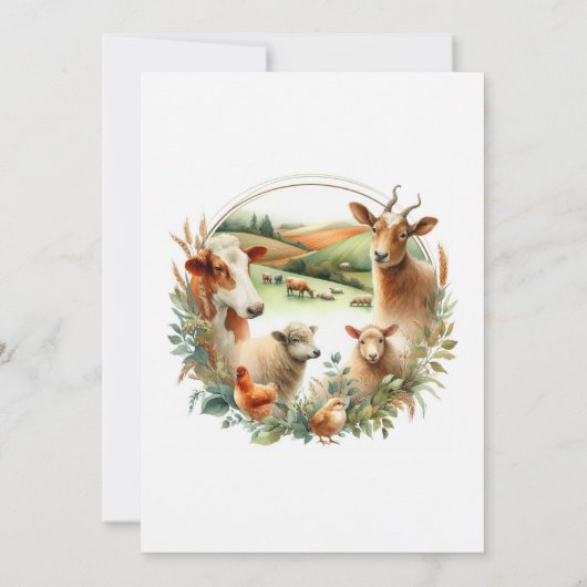 Lokaal geteelde rustieke boeren markt verjaardagsf kaart (Achterkant)