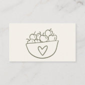 Lokaal geteelde rustieke boerenmarkt luier rafel informatiekaartje (Achterkant)