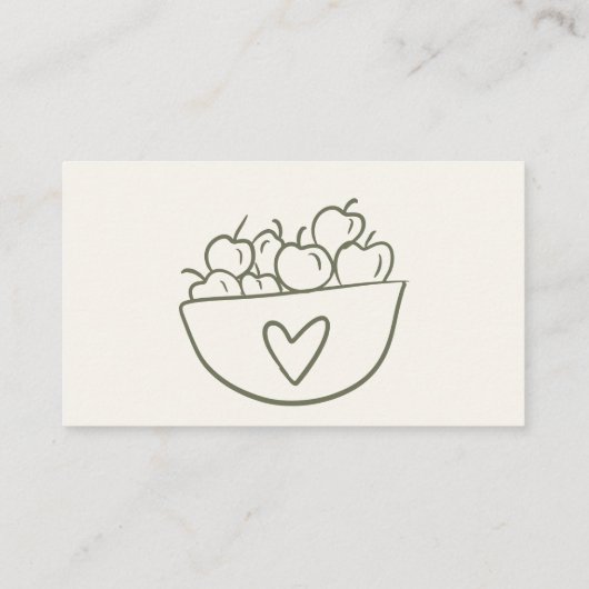 Lokaal geteelde rustieke boerenmarkt luier rafel informatiekaartje (Achterkant)