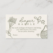 Lokaal geteelde rustieke boerenmarkt luier rafel informatiekaartje (Voorkant)