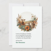 Lokaal geteelde rustieke boerenmarkt verjaardag bedankkaart (Achterkant)