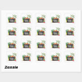 Lokaal Geteelde Rustieke Boerenmarkt Vierkante Sticker (Vel)