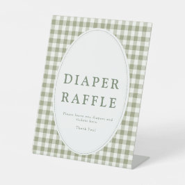 Lokaal Geteelde Saliegroene Waslijn Baby Shower Reclamebord Met Voetstuk