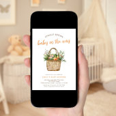 Lokaal geteelde Script Farmers Market Baby shower Kaart