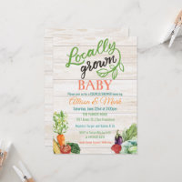 Lokaal Geteelde Vegetarische Baby Shower Uitnodigi