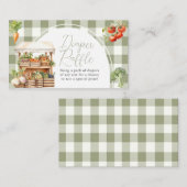 Lokaal geteelde verse markt luier Raffle Gingham Informatiekaartje (Voorkant / Achterkant)