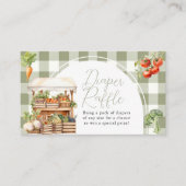 Lokaal geteelde verse markt luier Raffle Gingham Informatiekaartje (Voorkant)