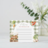 Lokaal geteelde versmarkt Baby shower advies Kaart (Staand voorkant)