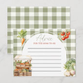 Lokaal geteelde versmarkt Baby shower advies Kaart (Voorkant / Achterkant)