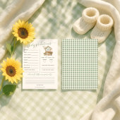 Lokaal geteelde voorspellingen Baby shower spel Ka Kaart