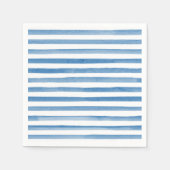 Lokaal geteelde waterverf blue stripes baby shower servet (Voorkant)