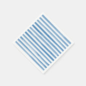 Lokaal geteelde waterverf blue stripes baby shower servet (Hoek)