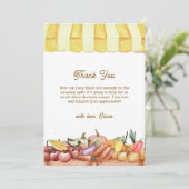 Lokaal geteelde Waterverf Veggie Fruit Baby shower Bedankkaart (Staand voorkant)