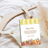 Lokaal geteelde Waterverf Veggie Fruit Baby shower Bedankkaart