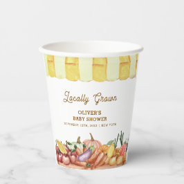 Lokaal geteelde Waterverf Veggie Fruit Baby shower Papieren Bekers