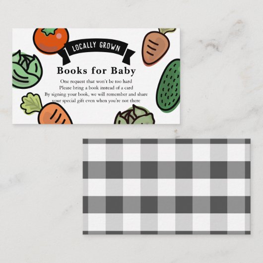 Lokaal geteelde witte boeken met plantaardige oors informatiekaartje (Voorkant / Achterkant)