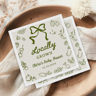 Lokaal Getekende Baby Shower Servet