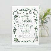 Lokaal Getekende Handgetrokken Boog Squiggle Baby  Kaart (Staand voorkant)