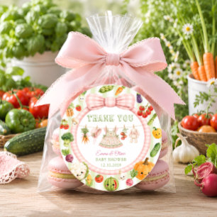 Lokaal Opgegroeid Meisje Baby Shower Bedank Favor Ronde Sticker