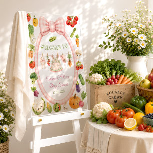 Lokaal Opgegroeid Meisje Baby Shower Welkom Acryl Bord
