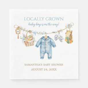 Lokaal Opgegroeide Jongen Baby Shower Luncheon Servet