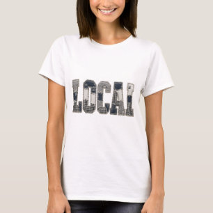 Lokaal patchwork PNG vintage typografie ontwerp T-shirt