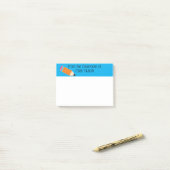 Lokaal van de leraar, Potlood, Blauwe rand Post-it® Notes (Op bureau)