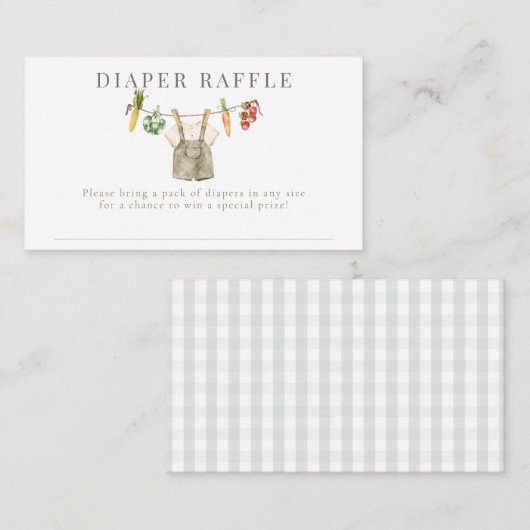 Lokaal verbouwde boeren verkopen luiergehakt informatiekaartje (Voorkant / Achterkant)