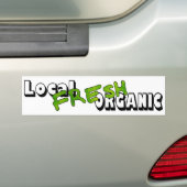 Lokaal Verse Biologische bumpersticker (Op auto)