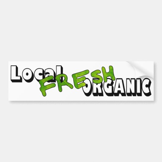 Lokaal Verse Biologische bumpersticker (Voorkant)